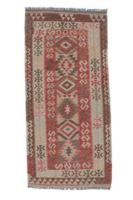  Kelim Afghan Old Style Teppe 98X213 Ekte Orientalsk Håndvevd Hvit/Creme/Mørk Brun (Ull, Afghanistan)