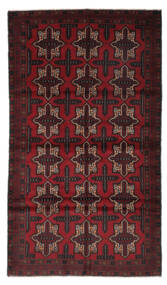  Beluch Teppe 110X194 Ekte Orientalsk Håndknyttet Svart/Mørk Rød (Ull, Afghanistan)