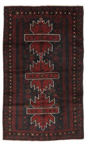 110X184 Beluch Teppe Orientalsk Svart/Mørk Rød (Ull, Afghanistan)