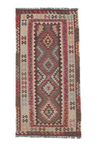  Kelim Afghan Old Style Teppe 104X203 Ekte Orientalsk Håndvevd Hvit/Creme/Mørk Brun (Ull, Afghanistan)