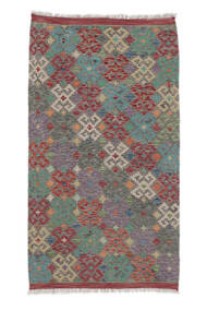  Kelim Afghan Old Style Teppe 102X185 Ekte Orientalsk Håndvevd Mørk Brun/Svart (Ull, Afghanistan)