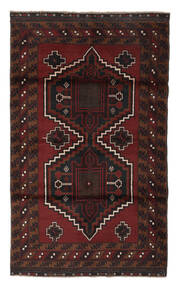  Beluch Teppe 112X194 Ekte Orientalsk Håndknyttet Svart, Mørk Rød (Ull, Afghanistan)