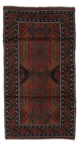 103X183 Beluch Teppe Teppe Ekte Orientalsk Håndknyttet Svart/Mørk Rød (Ull, Afghanistan)
