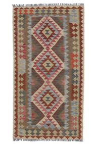  Kelim Afghan Old Style Teppe 102X198 Ekte Orientalsk Håndvevd Mørk Brun/Hvit/Creme (Ull, Afghanistan)