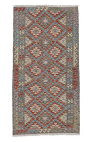 Kelim Afghan Old Style Teppe Teppe 105X186 Brun/Mørk Rød (Ull, Afghanistan)
