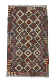  Kelim Afghan Old Style Teppe 99X175 Ekte Orientalsk Håndvevd Svart/Mørk Brun (Ull, Afghanistan)