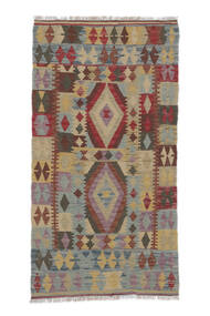  Kelim Afghan Old Style Teppe 97X182 Ekte Orientalsk Håndvevd Brun, Mørk Rød (Ull, Afghanistan)