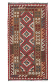  Kelim Afghan Old Style Teppe 105X204 Ekte Orientalsk Håndvevd Brun/Mørk Rød (Ull, )