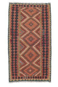  Kelim Afghan Old Style Teppe 102X192 Ekte Orientalsk Håndvevd Mørk Brun/Svart (Ull, Afghanistan)