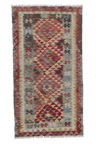  Orientalsk Kelim Afghan Old Style Teppe 97X192 Mørk Rød/Brun (Ull, Afghanistan)