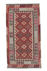  Kelim Afghan Old Style Teppe 108X204 Ekte Orientalsk Håndvevd Mørk Rød/Brun (Ull, )