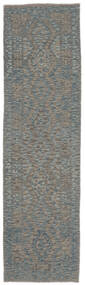  Kelim Afghan Old Style Teppe 80X289 Ekte Orientalsk Håndvevd Teppeløpere Mørk Grå/Mørk Gul (Ull, )