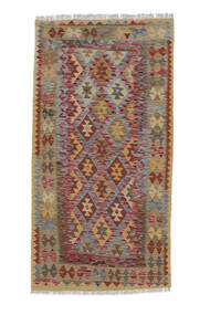 Kelim Afghan Old Style Teppe 104X198 Ekte Orientalsk Håndvevd Hvit/Creme/Mørk Brun (Ull, Afghanistan)