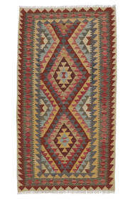  Kelim Afghan Old Style Teppe 99X191 Ekte Orientalsk Håndvevd Brun/Mørk Rød (Ull, )