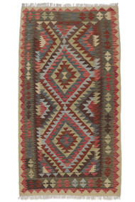 Kelim Afghan Old Style Teppe 104X193 Mørk Rød/Svart (Ull, Afghanistan)