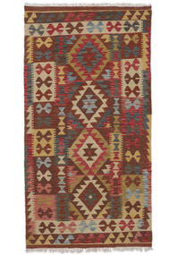  Kelim Afghan Old Style Teppe 102X198 Ekte Orientalsk Håndvevd Mørk Rød, Brun (Ull, )