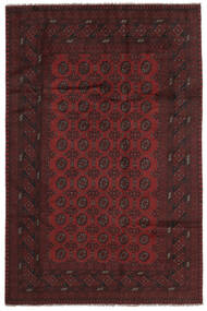  Afghan Fine Teppe 193X291 Ekte Orientalsk Håndknyttet Svart/Mørk Rød (Ull, )