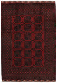  Afghan Fine Teppe 203X290 Ekte Orientalsk Håndknyttet Svart/Mørk Rød (Ull, )