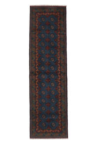  Afghan Fine Teppe 81X290 Ekte Orientalsk Håndknyttet Teppeløpere Svart (Ull, )