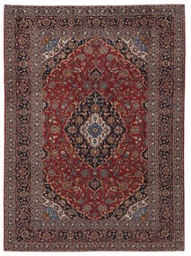 Keshan Teppe 260X352 Ekte Orientalsk Håndknyttet Svart, Mørk Rød Stort (Ull, Persia/Iran)