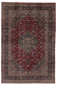  Keshan Teppe 196X288 Ekte Orientalsk Håndknyttet Svart/Mørk Brun (Ull, Persia/Iran)
