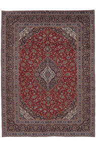  Keshan Teppe 292X404 Ekte Orientalsk Håndknyttet Svart, Mørk Rød Stort (Ull, Persia/Iran)