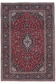  Keshan Teppe 240X351 Ekte Orientalsk Håndknyttet Svart/Mørk Rød (Ull, Persia/Iran)