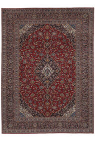  Keshan Teppe 300X418 Ekte Orientalsk Håndknyttet Svart, Mørk Rød Stort (Ull, Persia/Iran)