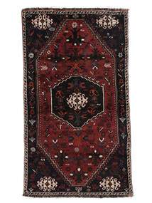  Shiraz Teppe 117X206 Ekte Orientalsk Håndknyttet Svart/Mørk Rød (Ull, )