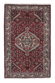  Asadabad Teppe 77X122 Ekte Orientalsk Håndknyttet Svart/Mørk Rød (Ull, Persia/Iran)