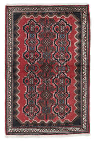  Persisk Hamadan Teppe 86X130 Svart/Mørk Rød (Ull, Persia/Iran)