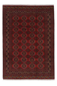  Turkaman Teppe 210X285 Ekte Orientalsk Håndknyttet Svart/Mørk Rød (Ull, )