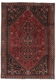  Shiraz Teppe 207X292 Ekte Orientalsk Håndknyttet Svart/Mørk Brun (Ull, Persia/Iran)