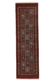  Turkaman Teppe 87X282 Ekte Orientalsk Håndknyttet Teppeløpere Svart/Mørk Rød (Ull, )