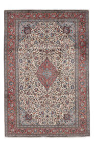  Sarough Teppe 207X305 Ekte Orientalsk Håndknyttet Svart/Mørk Rød (Ull, Persia/Iran)