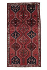  Shiraz Teppe 156X301 Ekte Orientalsk Håndknyttet Teppeløpere Mørk Rød/Svart (Ull, )