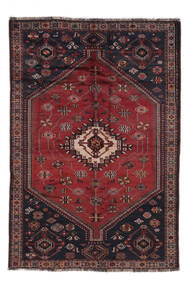  Shiraz Teppe 168X246 Ekte Orientalsk Håndknyttet Svart/Mørk Rød (Ull, )