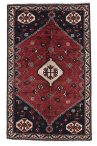  Shiraz Teppe 162X259 Ekte Orientalsk Håndknyttet Svart/Mørk Brun (Ull, Persia/Iran)