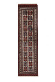  Turkaman Teppe 83X300 Ekte Orientalsk Håndknyttet Teppeløpere Svart (Ull, Persia/Iran)