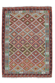  Kelim Afghan Old Style Teppe 175X242 Ekte Orientalsk Håndvevd Mørk Brun/Hvit/Creme (Ull, Afghanistan)