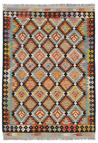  Kelim Afghan Old Style Teppe 127X179 Ekte Orientalsk Håndvevd Svart/Mørk Rød (Ull, Afghanistan)