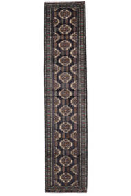  Turkaman Teppe 83X378 Ekte Orientalsk Håndknyttet Teppeløpere Svart (Ull, Persia/Iran)