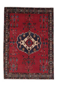  Afshar Teppe 152X218 Ekte Orientalsk Håndknyttet Mørk Rød/Svart (Ull, Persia/Iran)