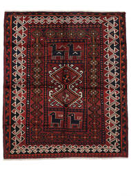  165X192 Lori Teppe Håndknyttet Teppe Svart/Mørk Rød Persia/Iran 