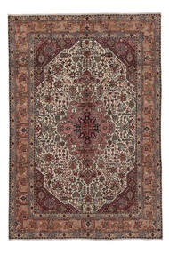  Tabriz Teppe 197X292 Ekte Orientalsk Håndknyttet Mørk Brun/Svart (Ull, Persia/Iran)