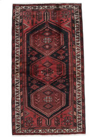  Hamadan Teppe 106X190 Ekte Orientalsk Håndknyttet Svart/Mørk Brun (Ull, Persia/Iran)