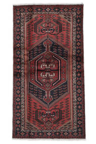  Hamadan Teppe 102X194 Ekte Orientalsk Håndknyttet Svart/Mørk Brun (Ull, Persia/Iran)