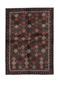  Afshar Shahre Babak Teppe 150X210 Ekte Orientalsk Håndknyttet Svart/Mørk Rød (Ull, )