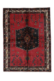  Afshar Teppe 155X207 Ekte Orientalsk Håndknyttet Svart/Mørk Rød (Ull, Persia/Iran)