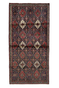  Afshar Teppe 108X220 Ekte Orientalsk Håndknyttet Svart/Hvit/Creme (Ull, Persia/Iran)